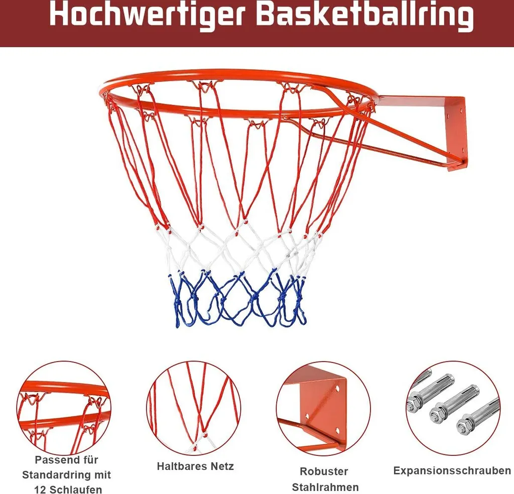 Cercle de basket résistant aux intempéries Ø 45 cm en acier renforcé - 3
