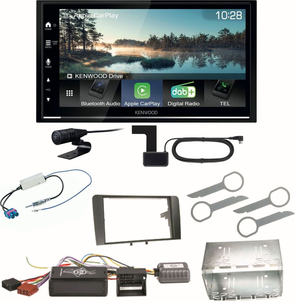 Kenwood DMX7722DABS Android Auto CarPlay Bluetooth Einbauset für Audi A3 8P 8PA