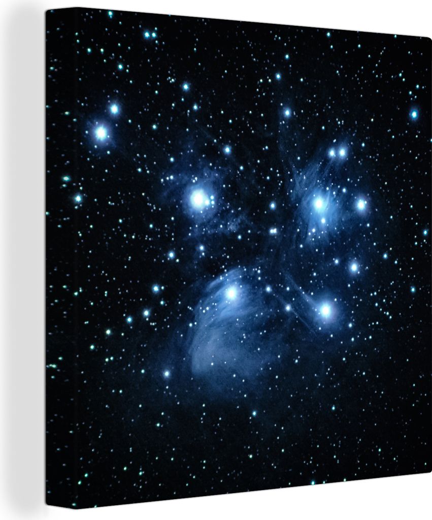 MuchoWow - Leinwandbilder - Universum - Planeten - Sterne - Jungen - Mädchen - Kinder, Wandbild, Wanddeko Bilder Wohnzimmer, 50x50 cm