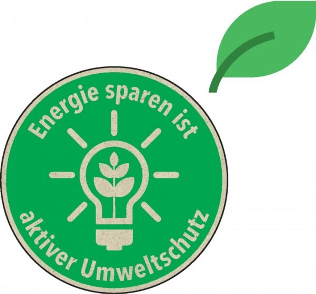 Dreifke Aufkleber | Hinweisschild Energie sparen ist Umweltschutz, KRO, Gras...