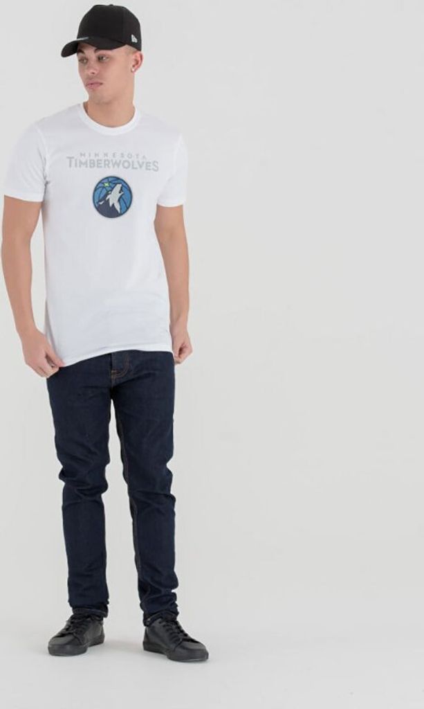New Era Nba Regular Minnesota Timberwolves Kurzarm-t-shirt Weiß XS Mann Weiß XS