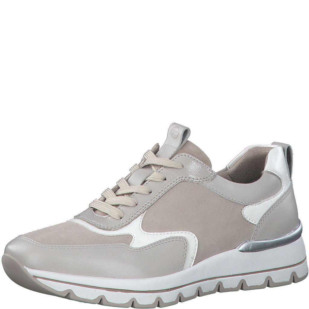 Tamaris Sneaker - Beige Veloursleder Größe: 37 Normal Produktbild 