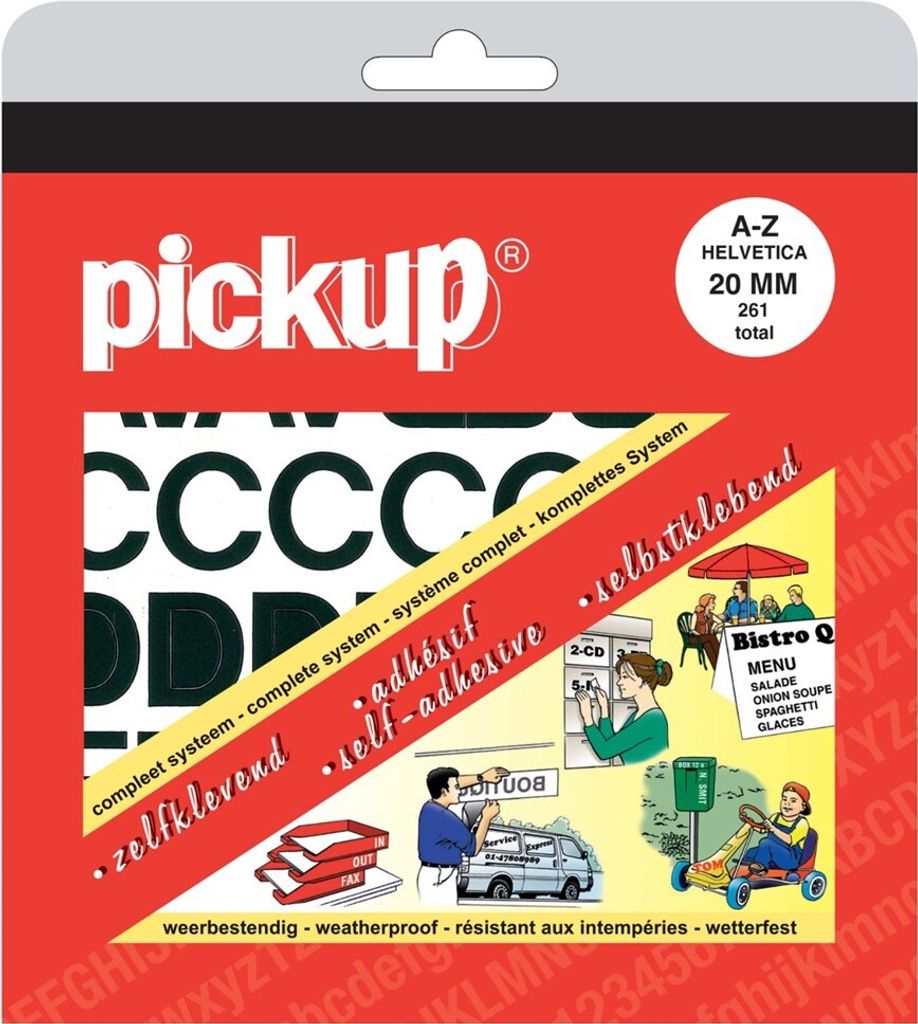 Pickup Letter Book Helvetica Schwarz 20 mm