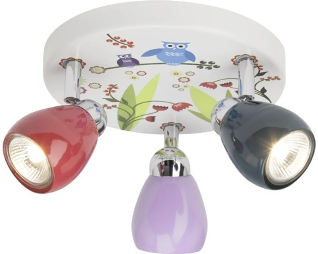 Plafonnier Enfant Birds avec 3 Spots Orientables en Métal Multicolore - 6