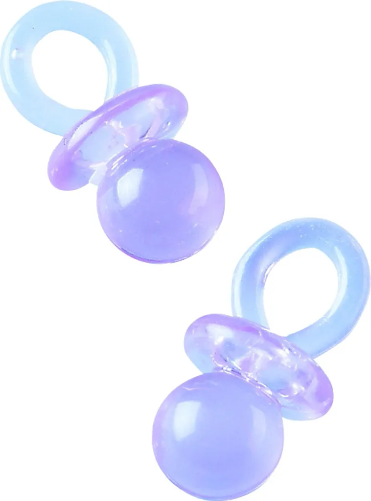 Accessoires de Baby Shower : 6 Tétines Roses 4cm pour Décoration