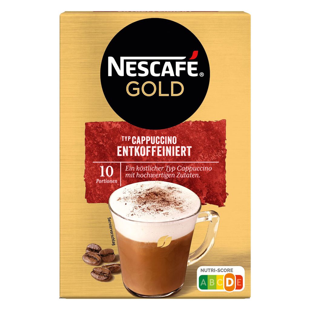 Nescafe Cappuccino bezkofeinowa kawa rozpuszczalna 10 x Zdjęcie produktu 