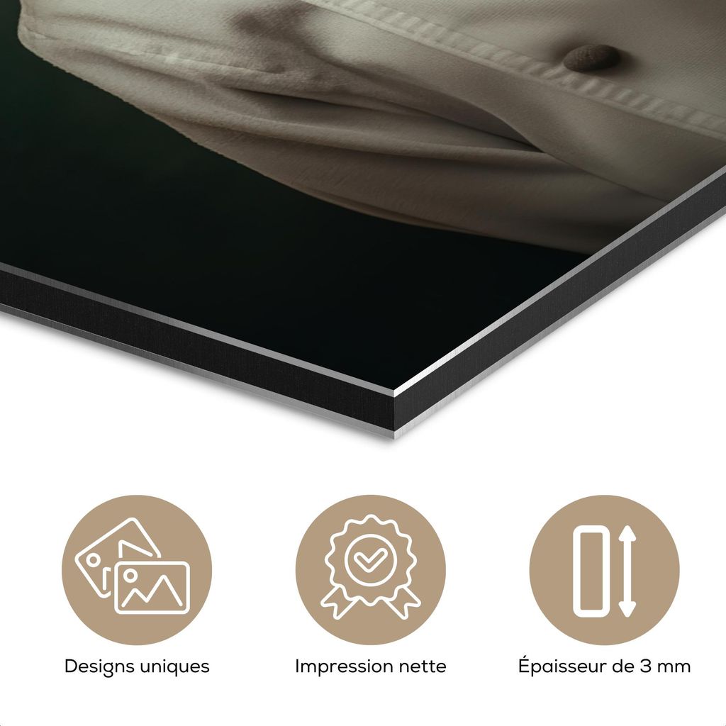 MuchoWow Wanddekoration Metall Metallbild Wandkunst 60x90 cm Tier - Koch - Erdmännchen MuchoWow Aluminium Gemälde - Wandbilder - Aluminium