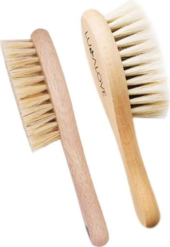Set brosses bébé Lullalove pour massage et coiffage quotidien du bain