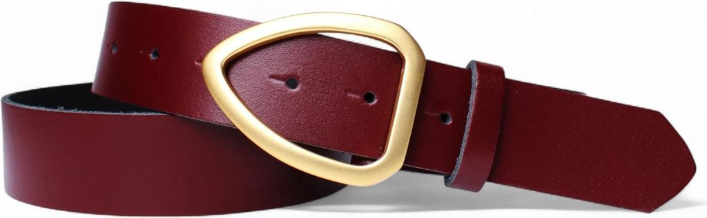 FRONHOFER Damengürtel 3,5 cm echt vergoldete, mattierte Schnalle, echt Leder