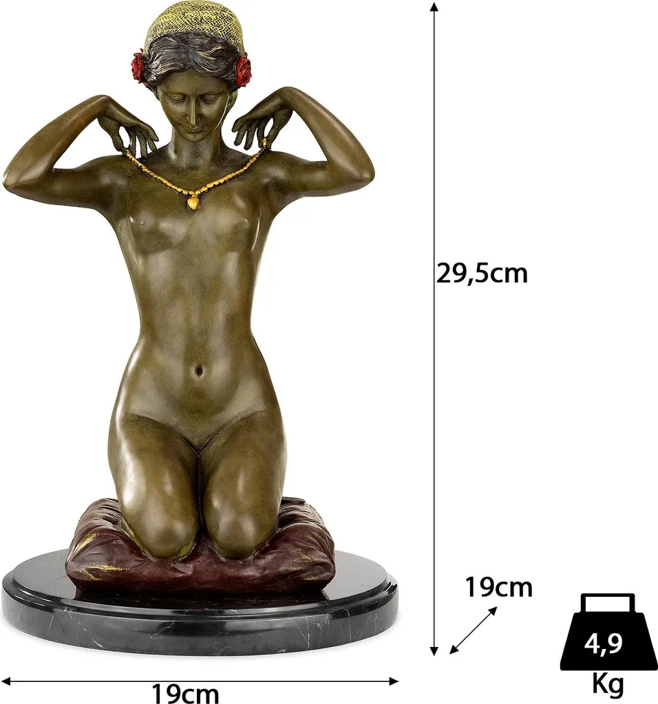 Statue Bronze Moritz Nouvelle Chaîne - Décoration Stable et Durable - 3