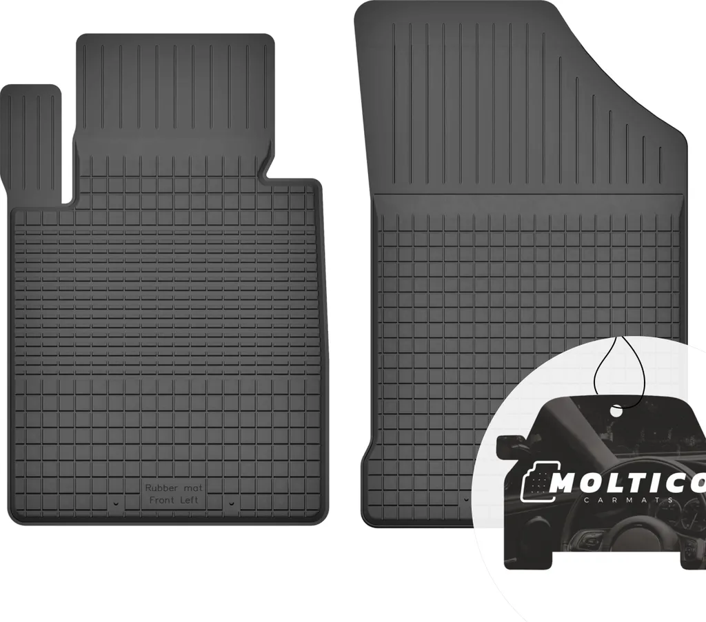 Tappetini anteriori in gomma con bordo Tappetini per auto Tappetini in gomma per auto Set di 2 pezzi su misura - adatto per Peugeot 508 I 2010-2018