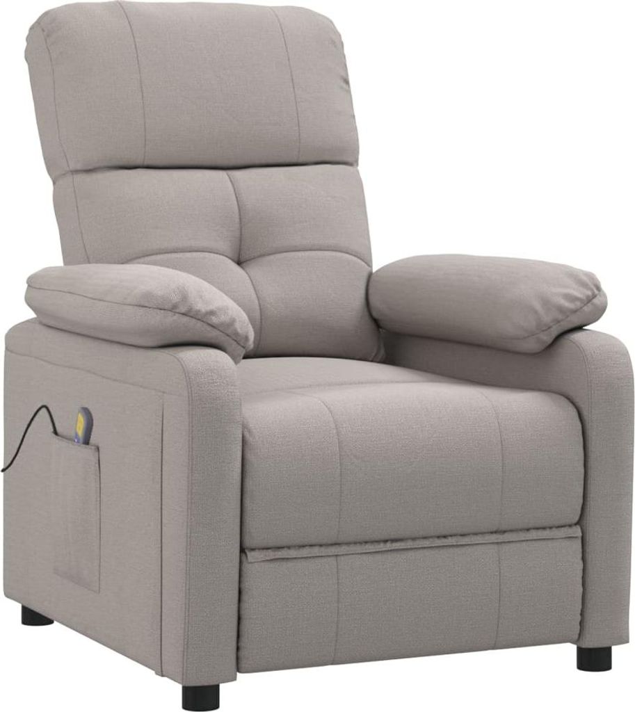 masážne kreslo vidaXL Taupe Fabric Obrázok produktu 