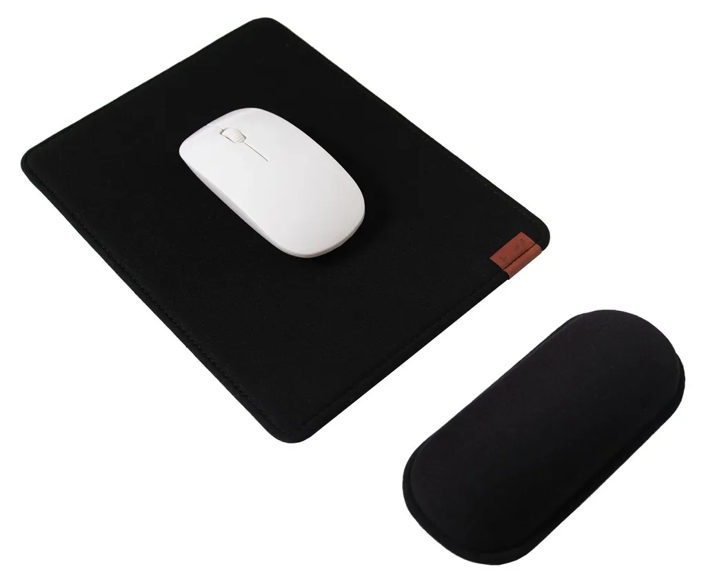 Tapis de souris avec repose-poignet respirant et dessous antidérapant