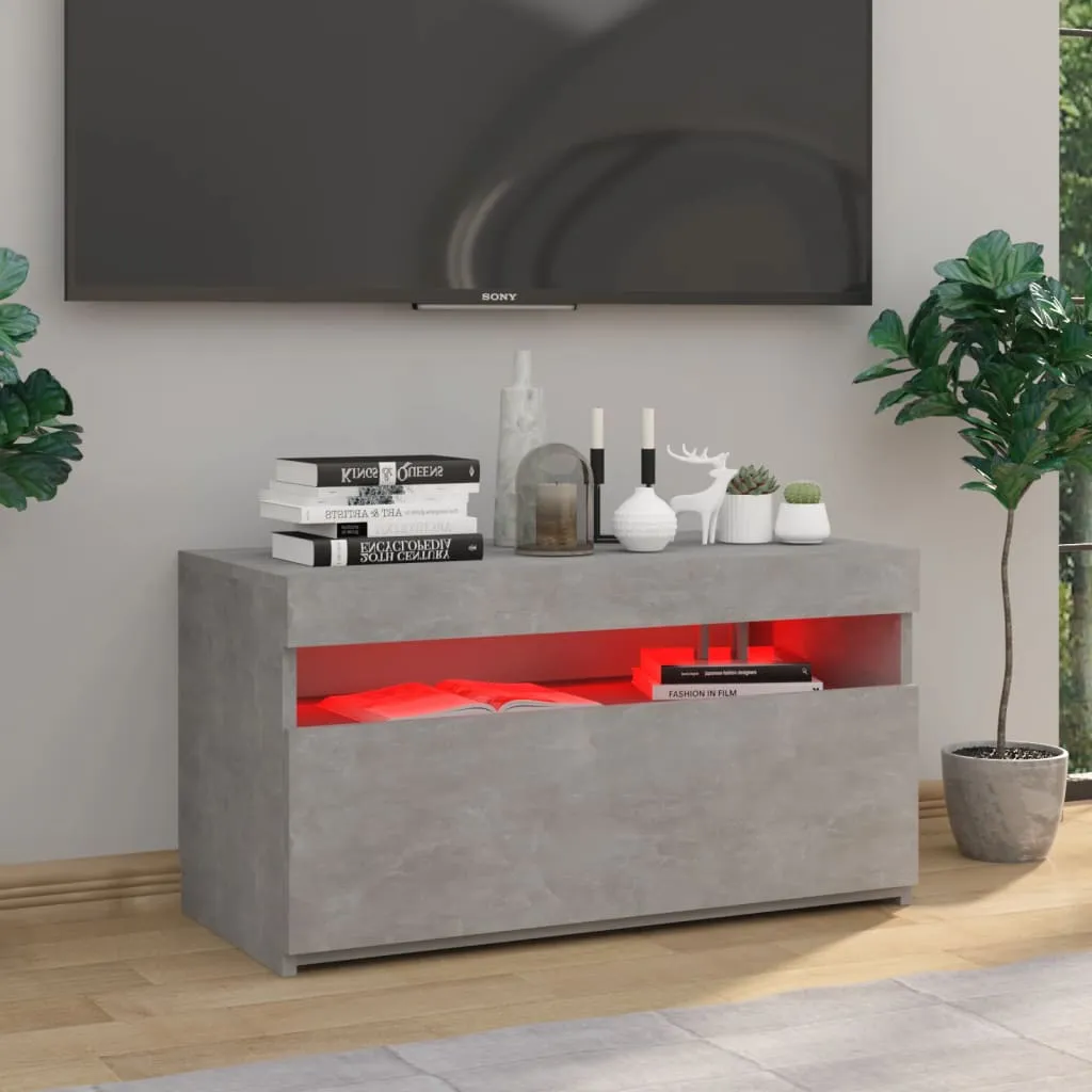 Mobile Porta TV Moderno LED Grigio Cemento vidaXL 75cm - 13