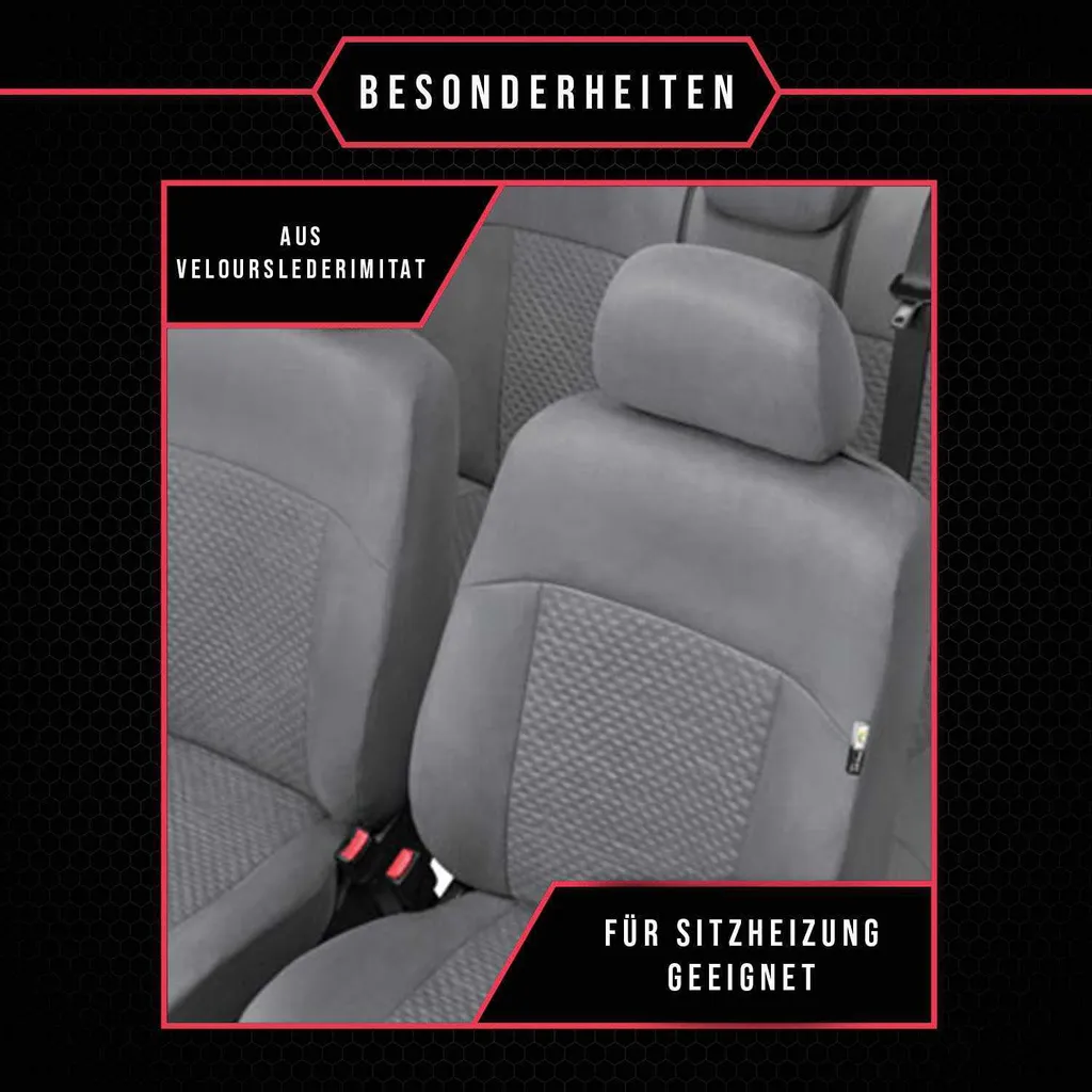 Coprisedili Mitsubishi L200 V-VI Set Completo Grigio | Look Nuovo - 2