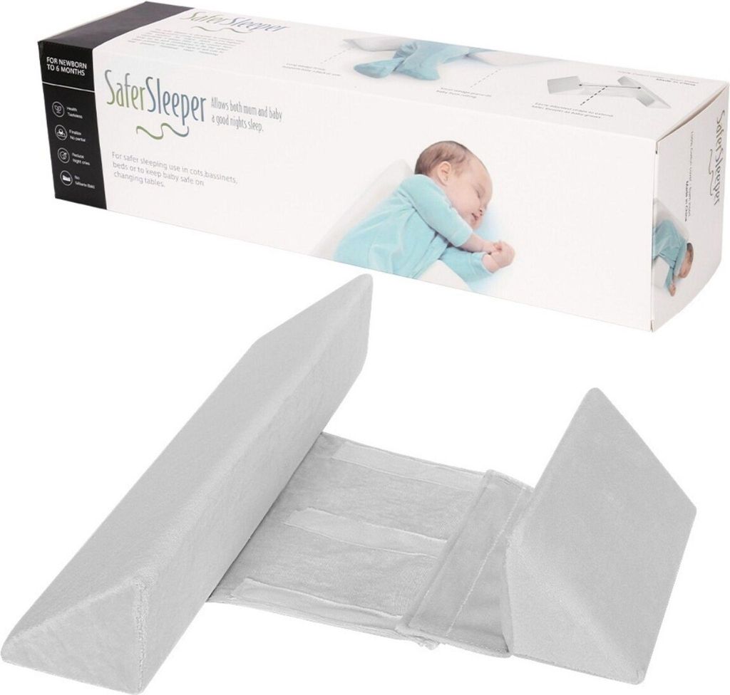 Kopfkissen Seitenstützkissen für Babys, Baby Seite Schlafkissen, 43 x 10 x 10 cm, Grau