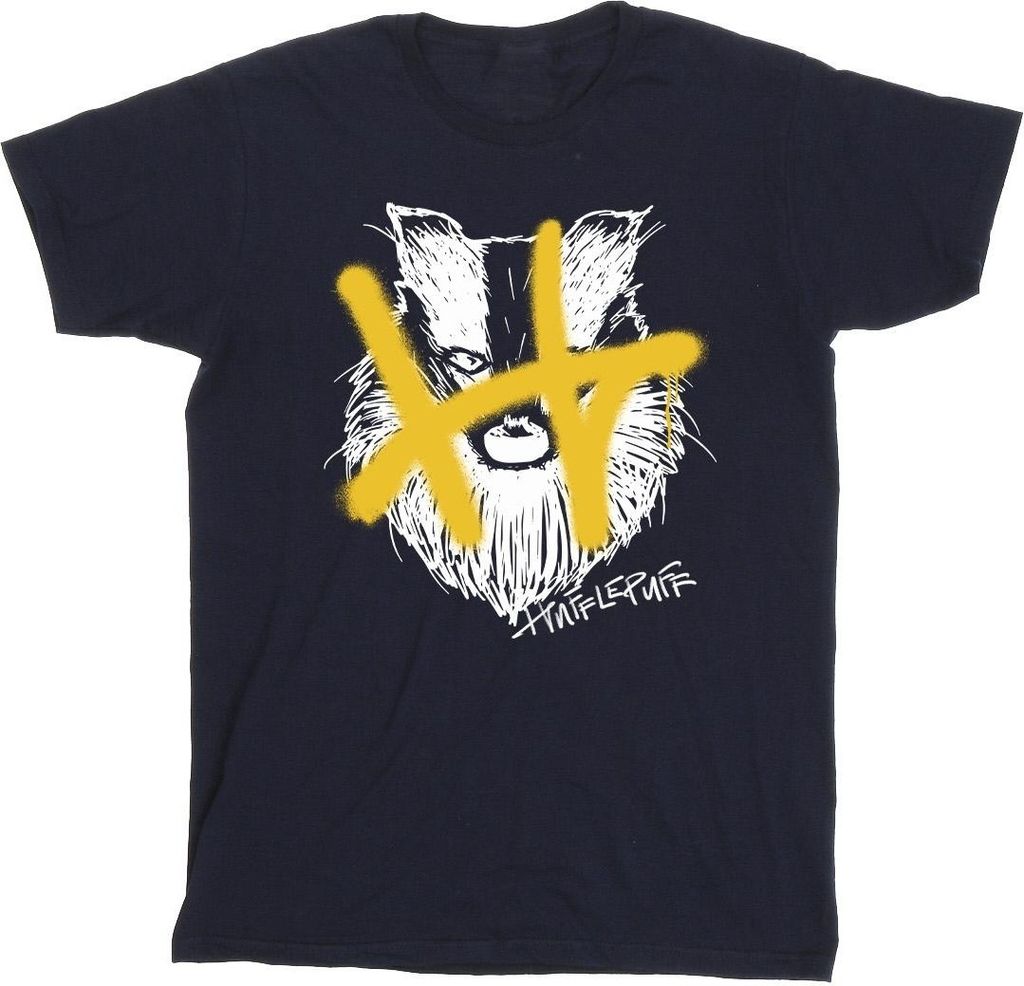 Harry Potter - "Hufflepuff" T-Shirt für Jungen BI21378 (128) (Marineblau)