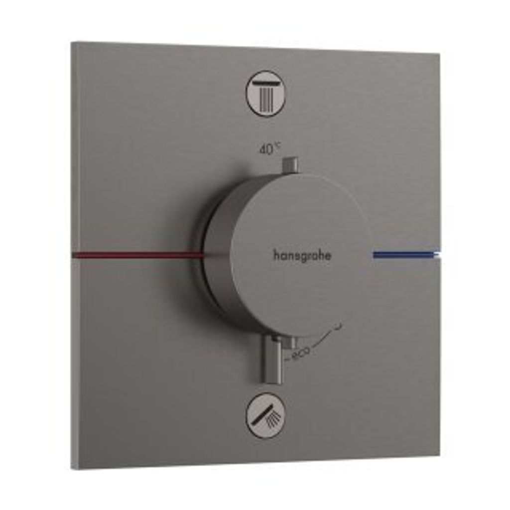 hansgrohe ShowerSelect Comfort E Thermostat, Unterputz, 2 Verbraucher, eckige Rosette, 15572340