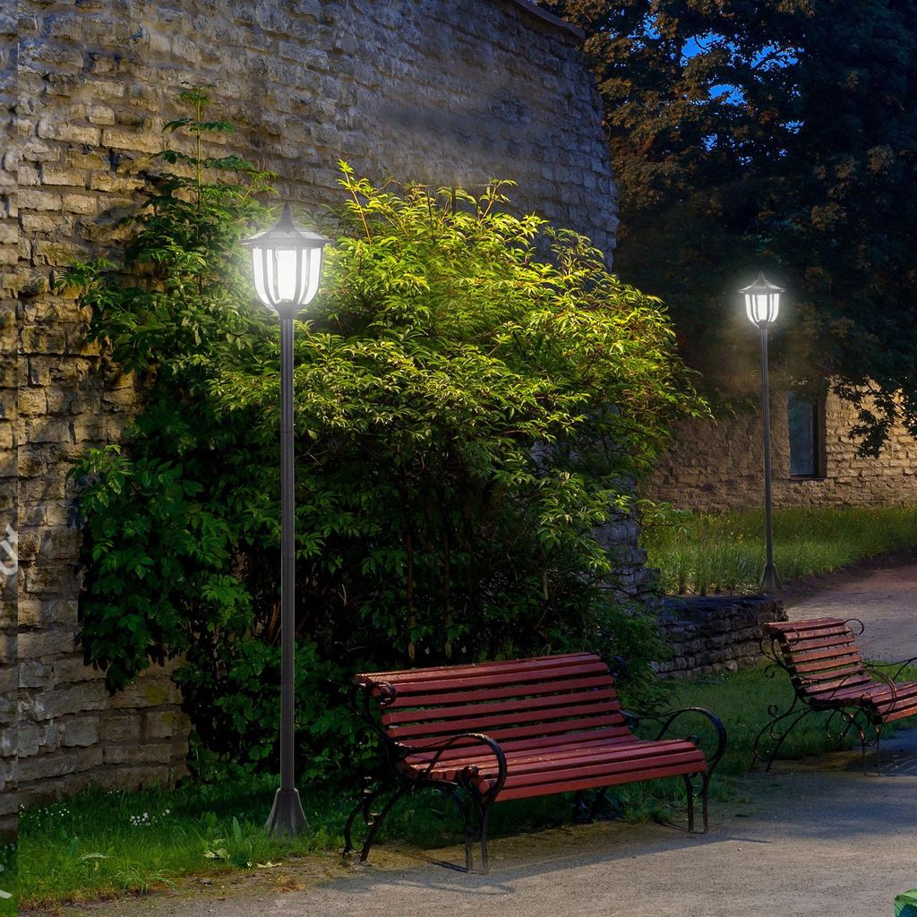 Lampa ogrodowa LED Outsunny Solar, plastikowa, do użytku Zdjęcie produktu 