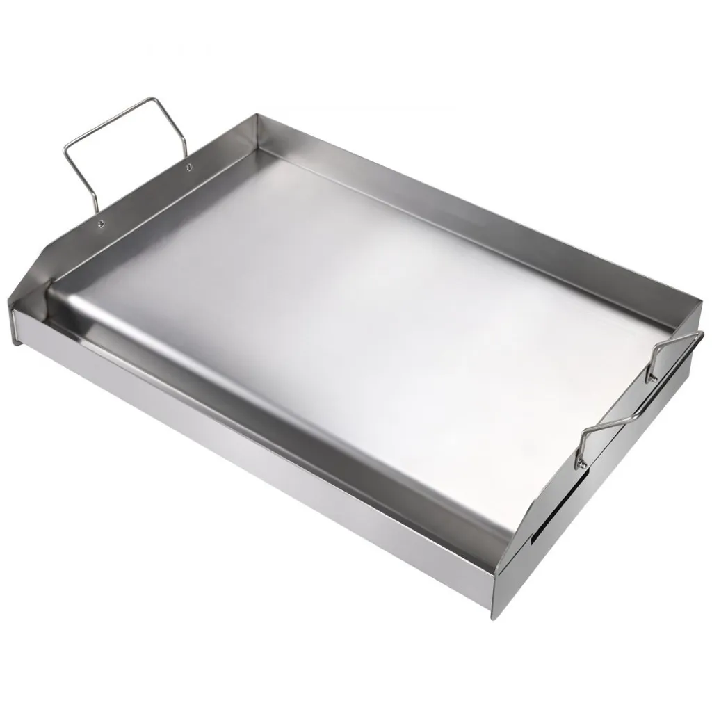 Accessoire barbecue pour cuire légumes et viandes sur plaque inox 58cm