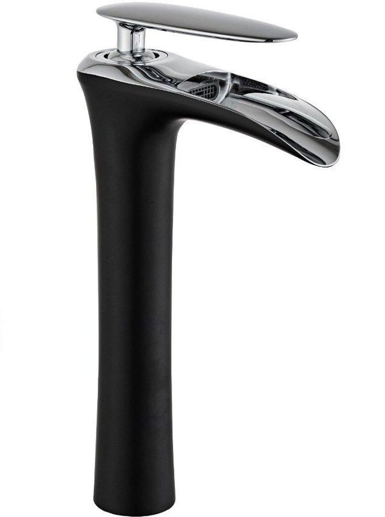Lyra mitigeur de lavabo, haut, noir/chrome (745310-07) Image du produit 