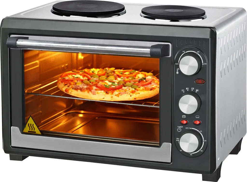 Syntrox Germany Mini Forno 26L con Piastre - Fornetto Elettrico Multifunzione