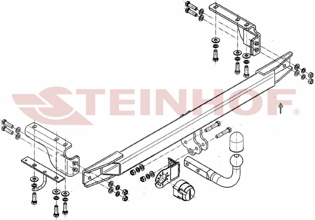 Z548266 Anhängerkupplung passend für VOLVO XC 70 05/2004-09/2007 starr