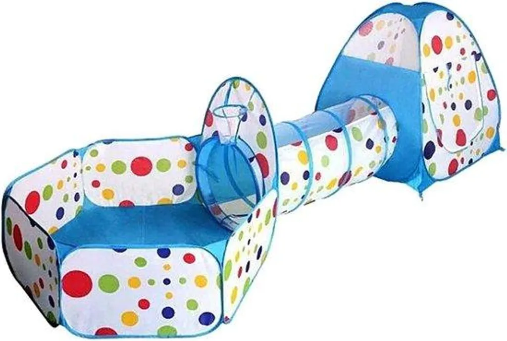 Aire de jeux d'intérieur pliable avec tente et tunnel pour chambre d'enfant