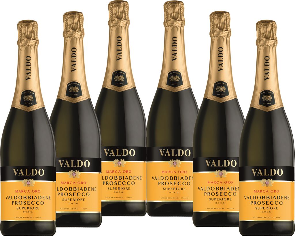 6er Vorteils-Weinpaket - Marca Oro Valdobbiadene Prosecco Superiore DOCG - Valdo