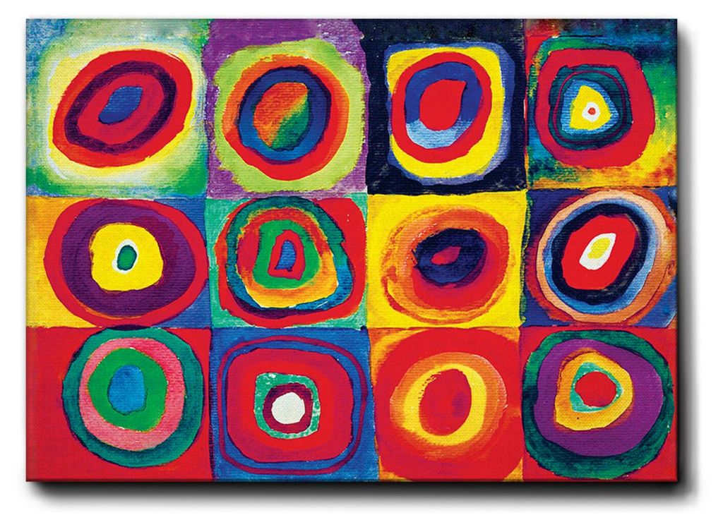 Giallobus - Studium der Farbe - Vassily Kandinsky - 100L x 70B cm - Bild - Premium Loom Canvas mit hoher Dicke