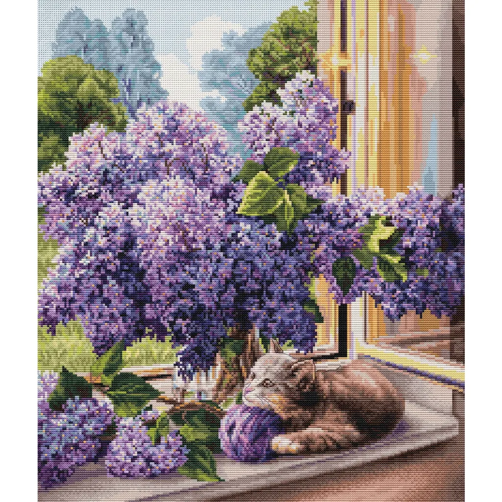 Décoration Murale Broderie Point de Croix Le Rêveur 32x37cm - Luca-S