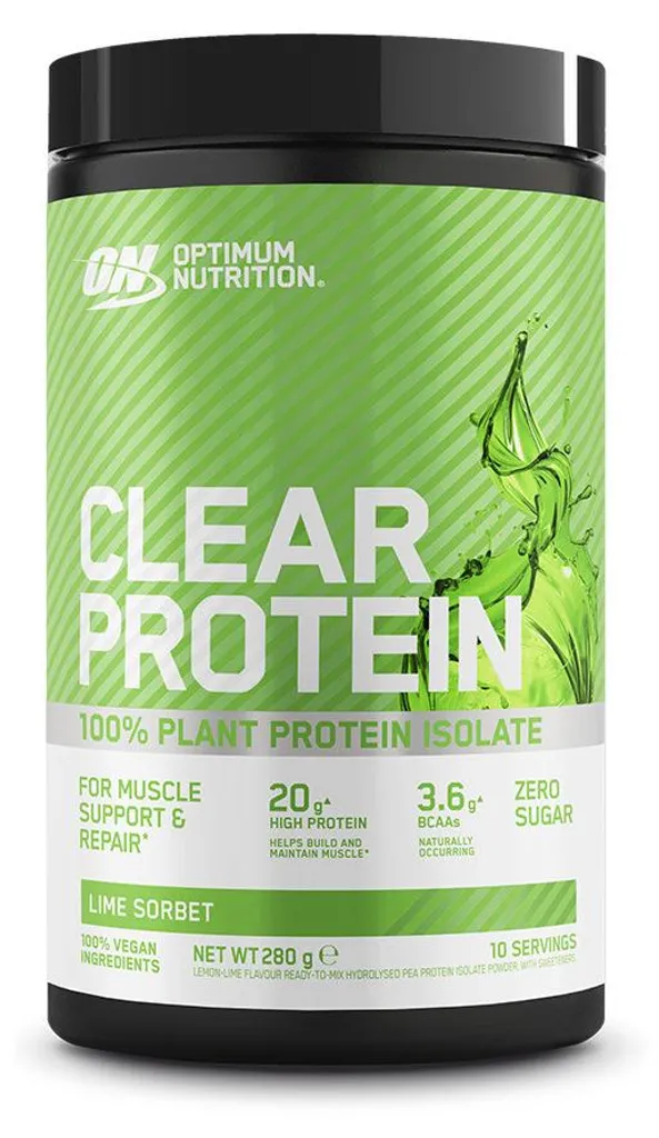 Clear Whey Optimum Nutrition 100% Plant Isolate 280g - Saveur Lime Frais