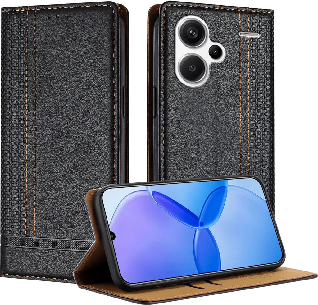 Cover Professionale Redmi Note 13 Pro+ Stand Nero | Stile Executive
