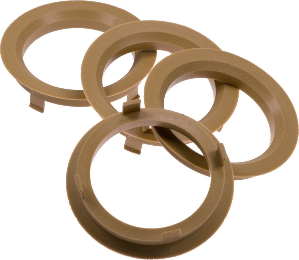 4X Zentrierringe 70,1 x 57,1 mm Hellbraun Felgen Ringe  Produktbild 