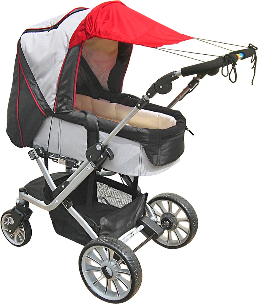 Heitmann Felle Sonnensegel für Kinderwagen Serie "Eisbärchen", Farbe: Mocca 7015MO