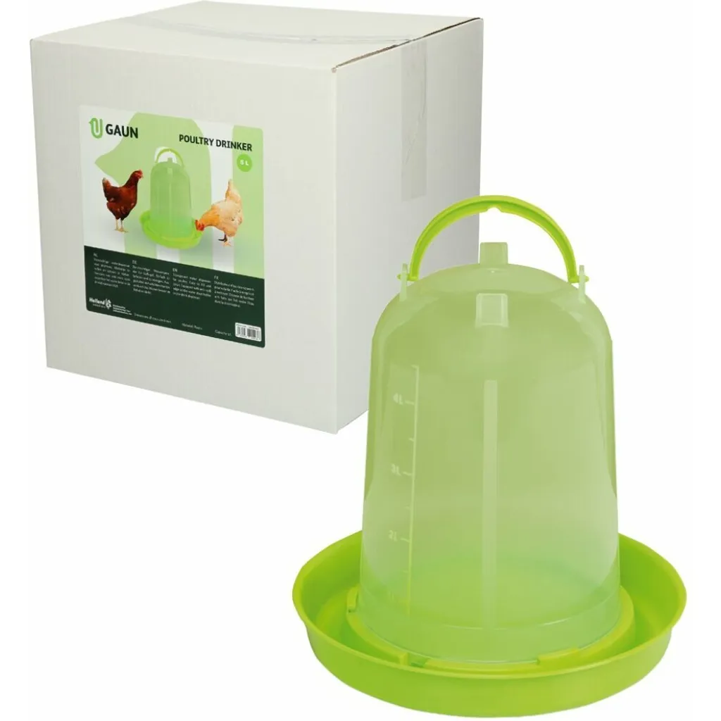Abbeveratoio a Sifone 5L Verde Limone - Resistente e Igienico per Polli
