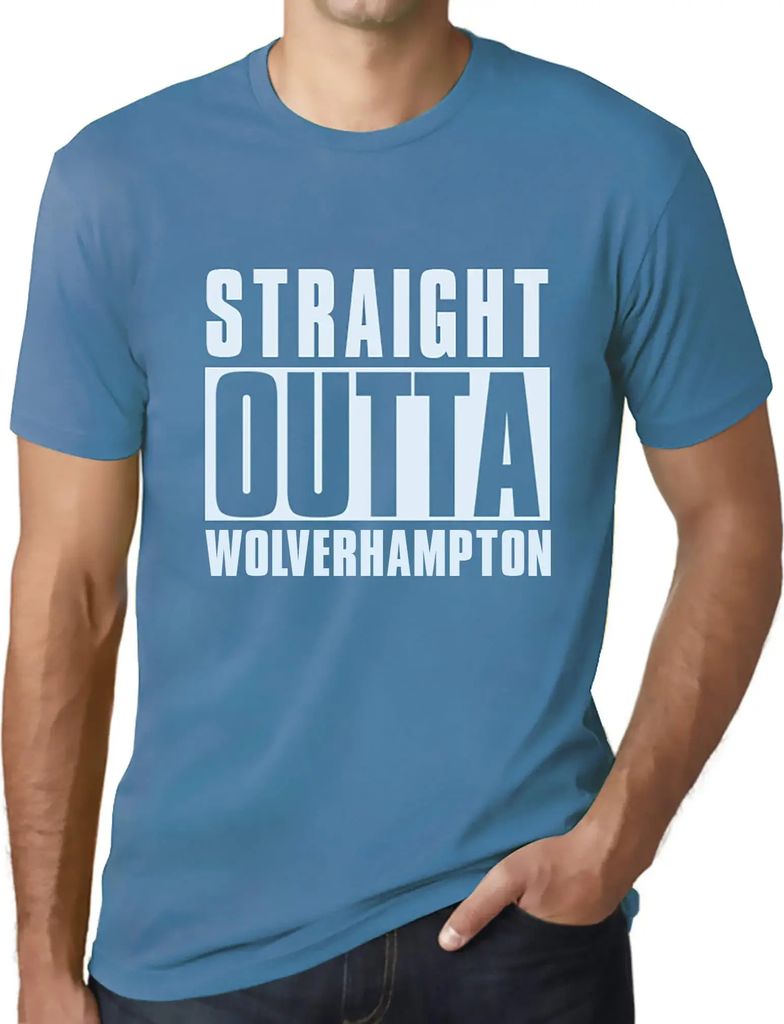 Herren Grafik T-Shirt Direkt aus Wolverhampton – Straight Outta Wolverhampton – Öko-Verantwortlich Vintage Jahrgang Kurzarm Lustige Druck Gebu...