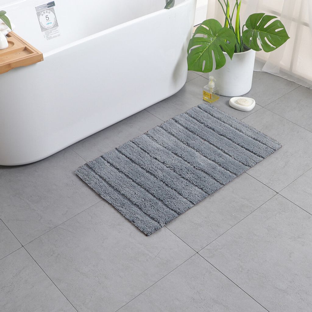 3tlg Badematten Set - Streifen Eppich Badvorleger Produktbild 4
