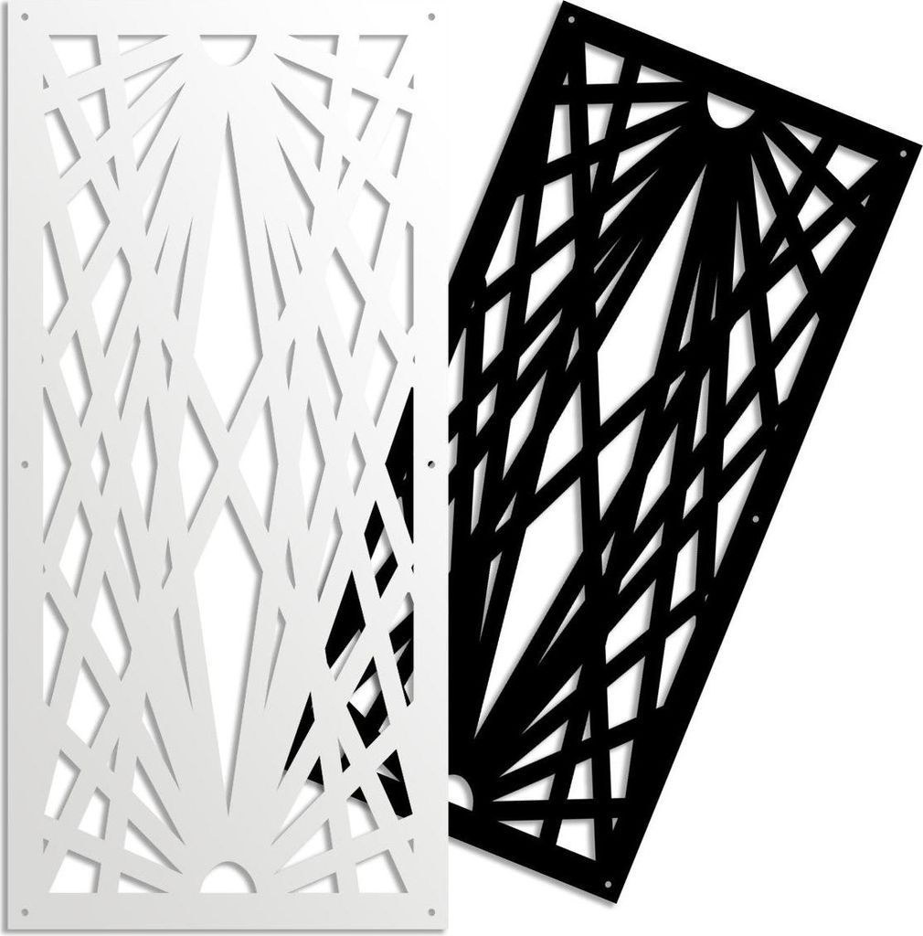 LASER – Perforiertes PVC–Panel – Sonnenschutz 50x150 cm weiß