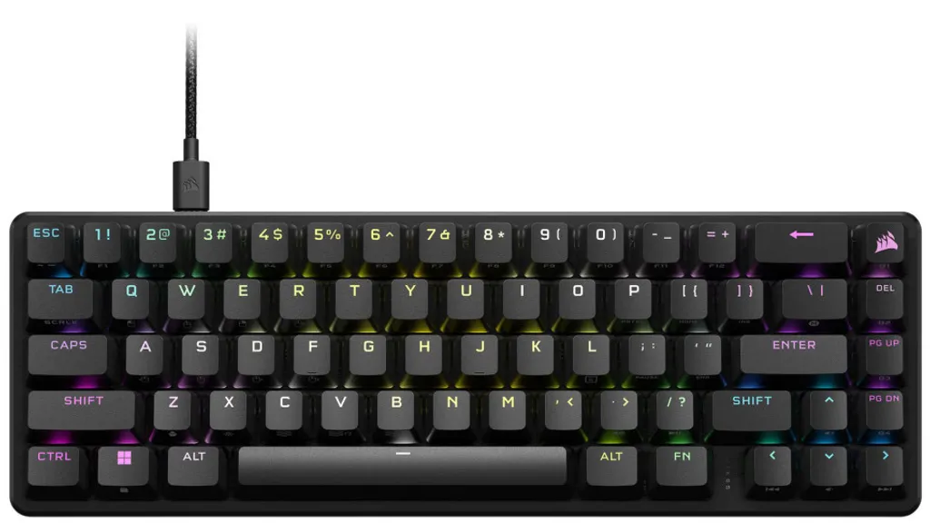 Clavier gamer compact Corsair K65 PRO MINI avec interrupteurs OPX noir