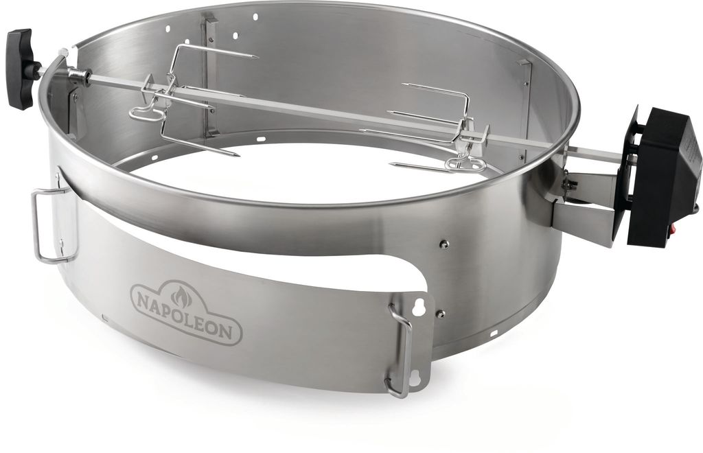 Napoleon Drehspieß Pizzaofen NK22 57 cm Kugelgrill Edelstahl 2-in-1-Set