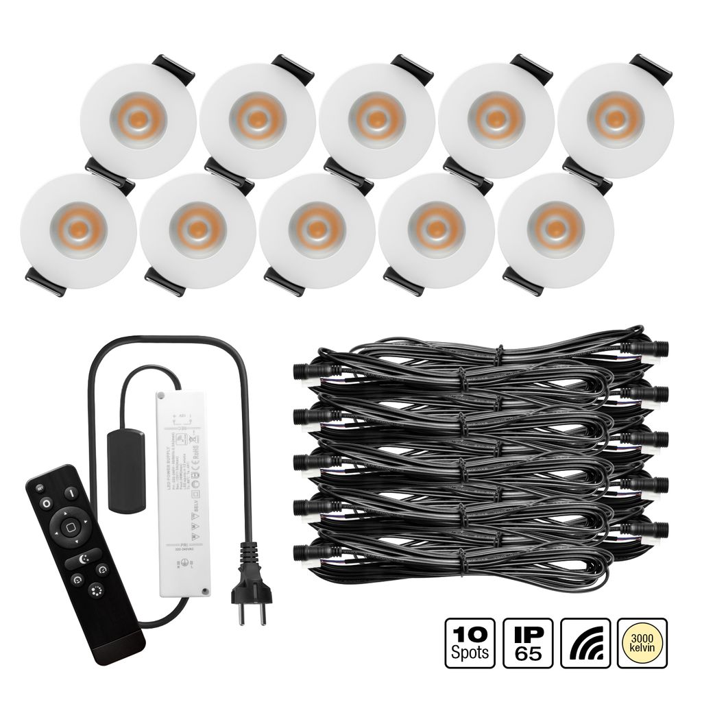 S-Polytec PREMIUM Mini LED- Einbauspot Set Warmweiss Produktbild 2