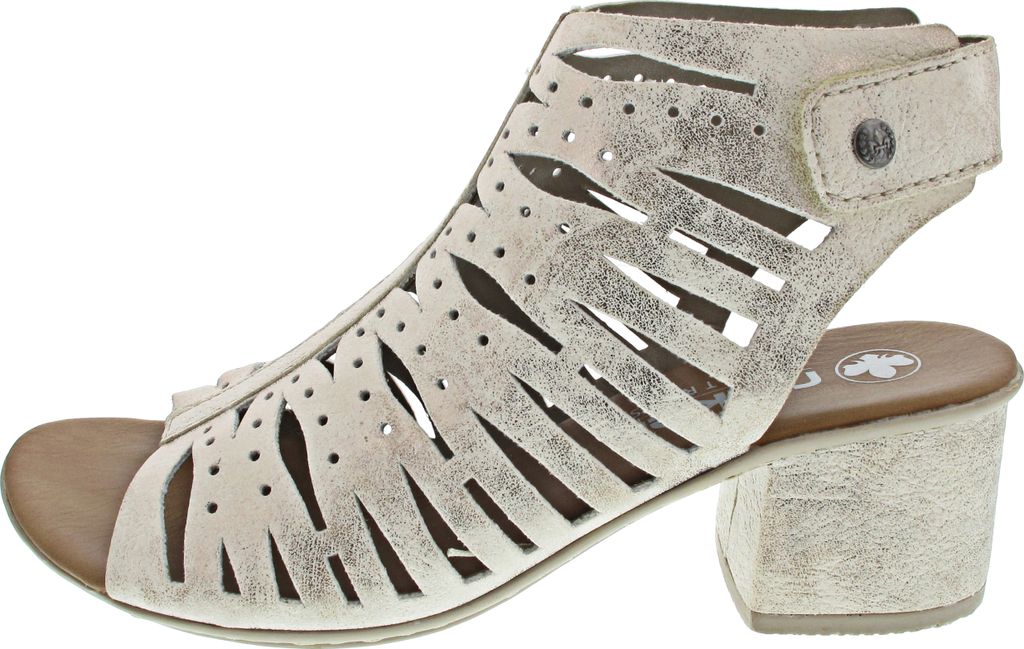 Rieker Damen Sandalette Hochfront Schaftsandale Cutouts und Produktbild 