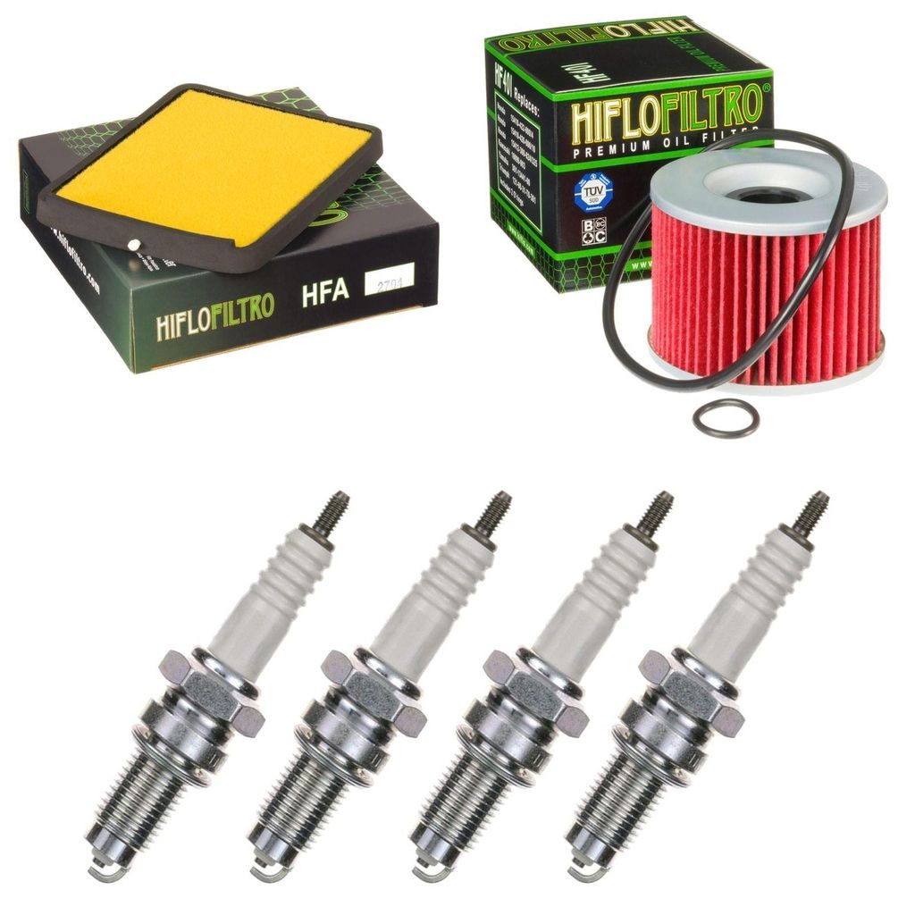 Service-Kit für Kawasaki ZXR 750 H Stinger 1990 Luftfilter Ölfilter Zündkerzen von pamoto - Neu