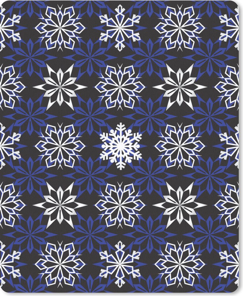 MuchoWow Mauspad Mousepad Neujahr - Schneeflocke - Weihnachten - Muster 19x23 cm - Mousepads - Maus Mat - Pad - Mausunterlage - Mauspads - Spielen