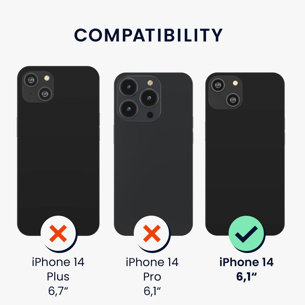 kwmobile Handyhülle für Apple iPhone 14 Hülle Holz - Case Produktbild 