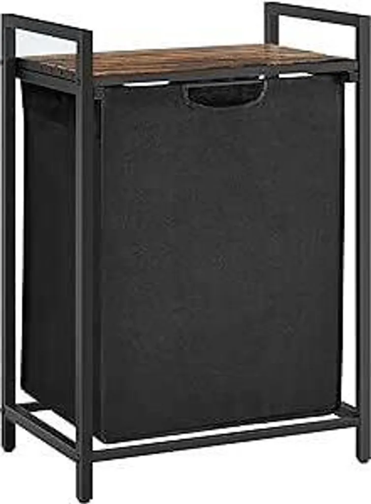 Rangement Linge Sale 65L pour Salle de Bain : Panier Coulissant et Table