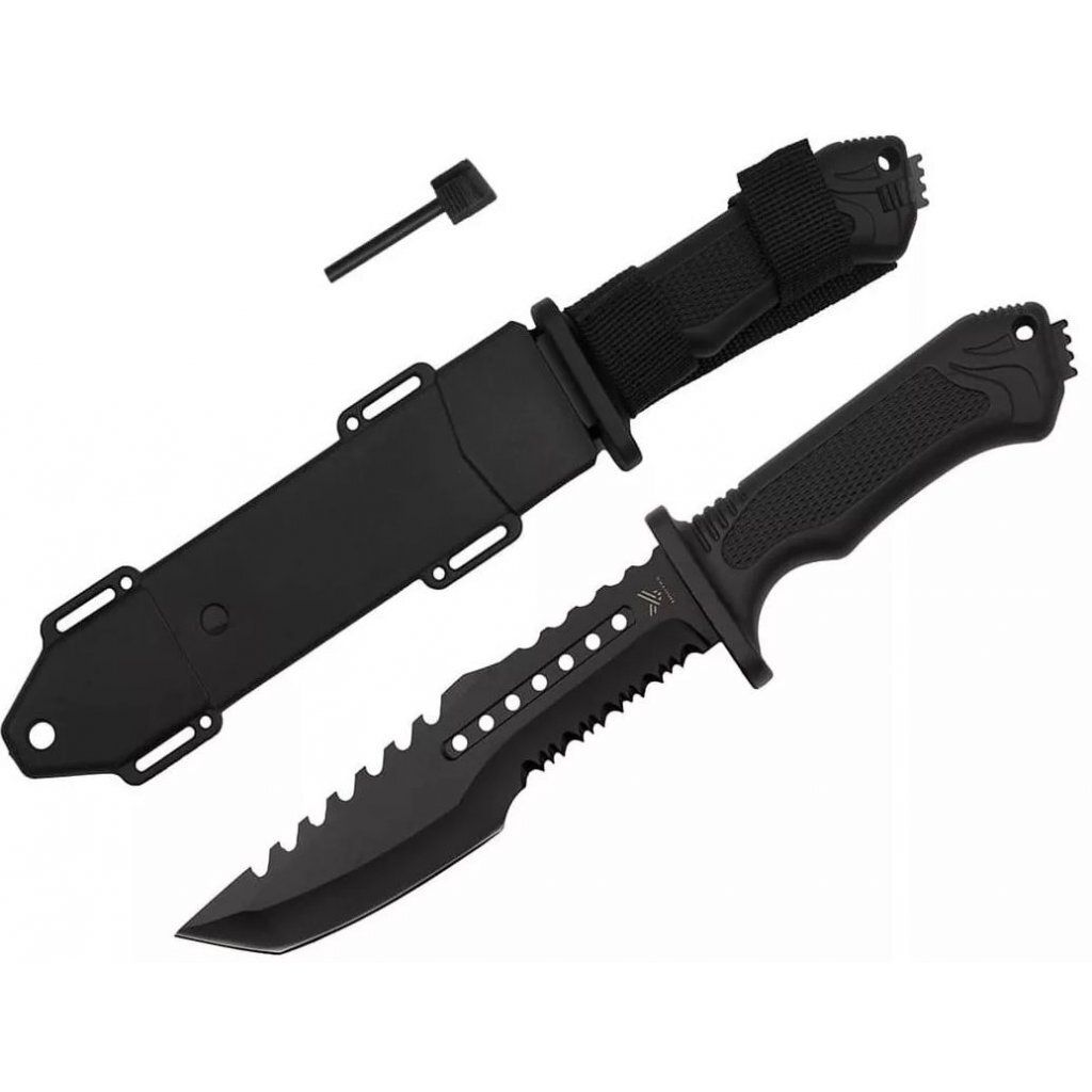 Militärisches Überlebensmesser mit Feuerstein, 31 cm Produktbild 