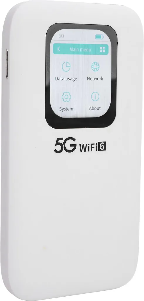 Hotspot Mobile 5G WiFi 6 avec Slot Carte Nano SIM et Écran Tactile 2,01"