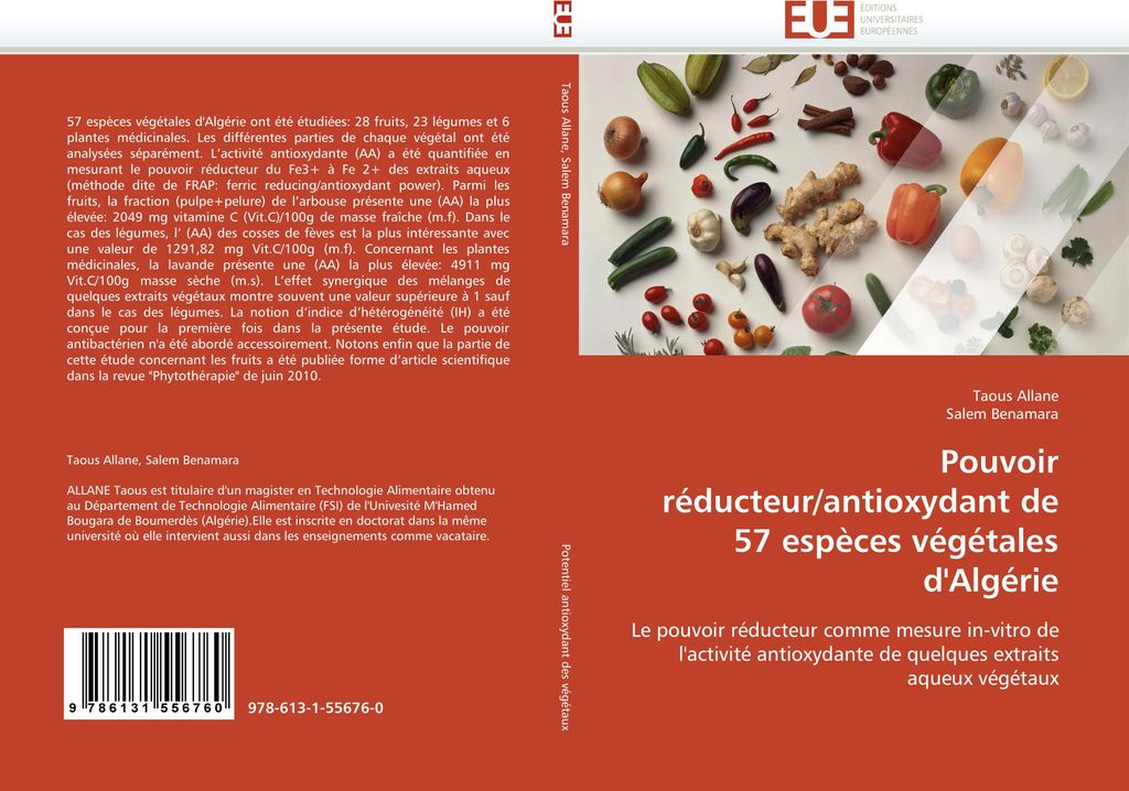 Pouvoir réducteur/antioxydant de 57 espèces végétales d''Algérie